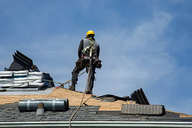 Professional Gutter Installation technician working in Essex, MD
